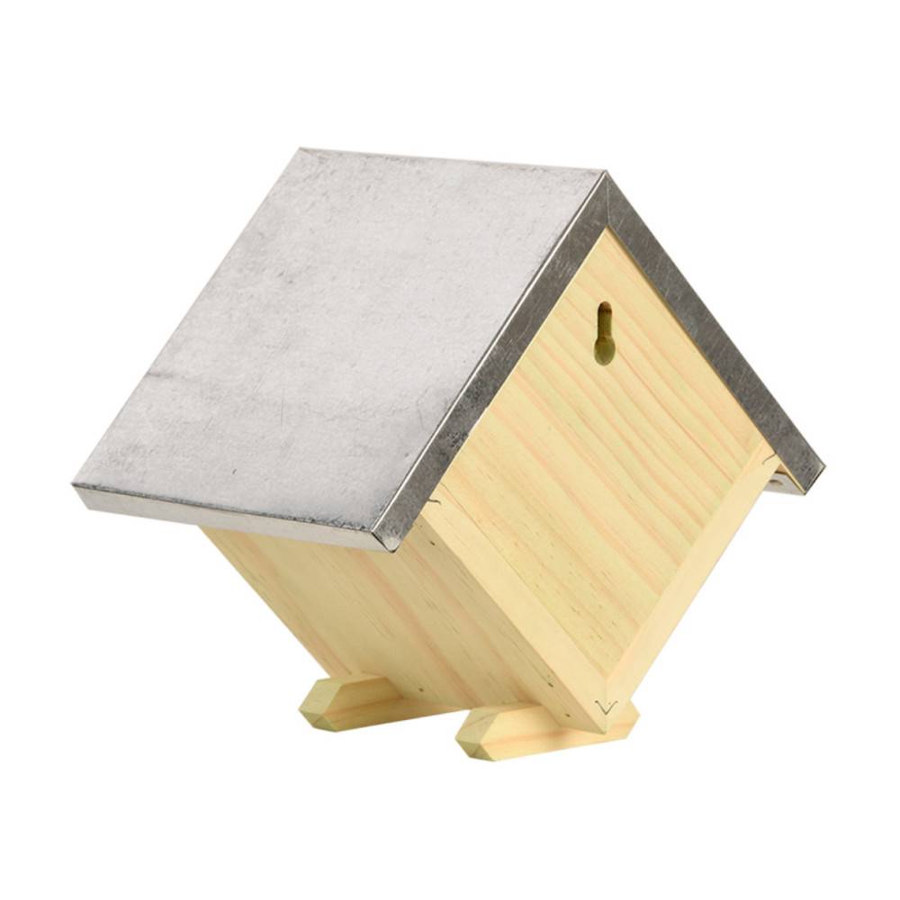 Animallparadise - Maison à abeilles carrée, hauteur 18 cm en bois - Imagen 5