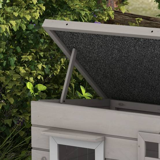 Niche pour chat bois gris 87 x 52 x 44 cm - PANGIVO - Image 10