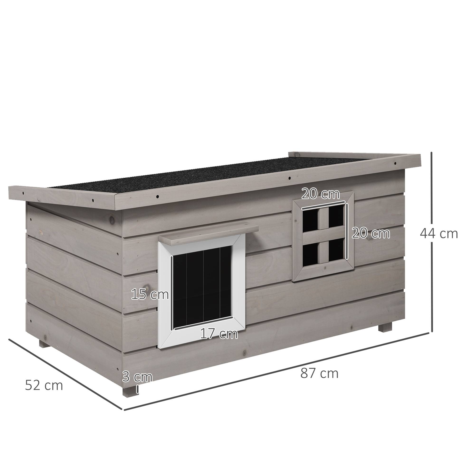 Niche pour chat bois gris 87 x 52 x 44 cm - PANGIVO - Image 5