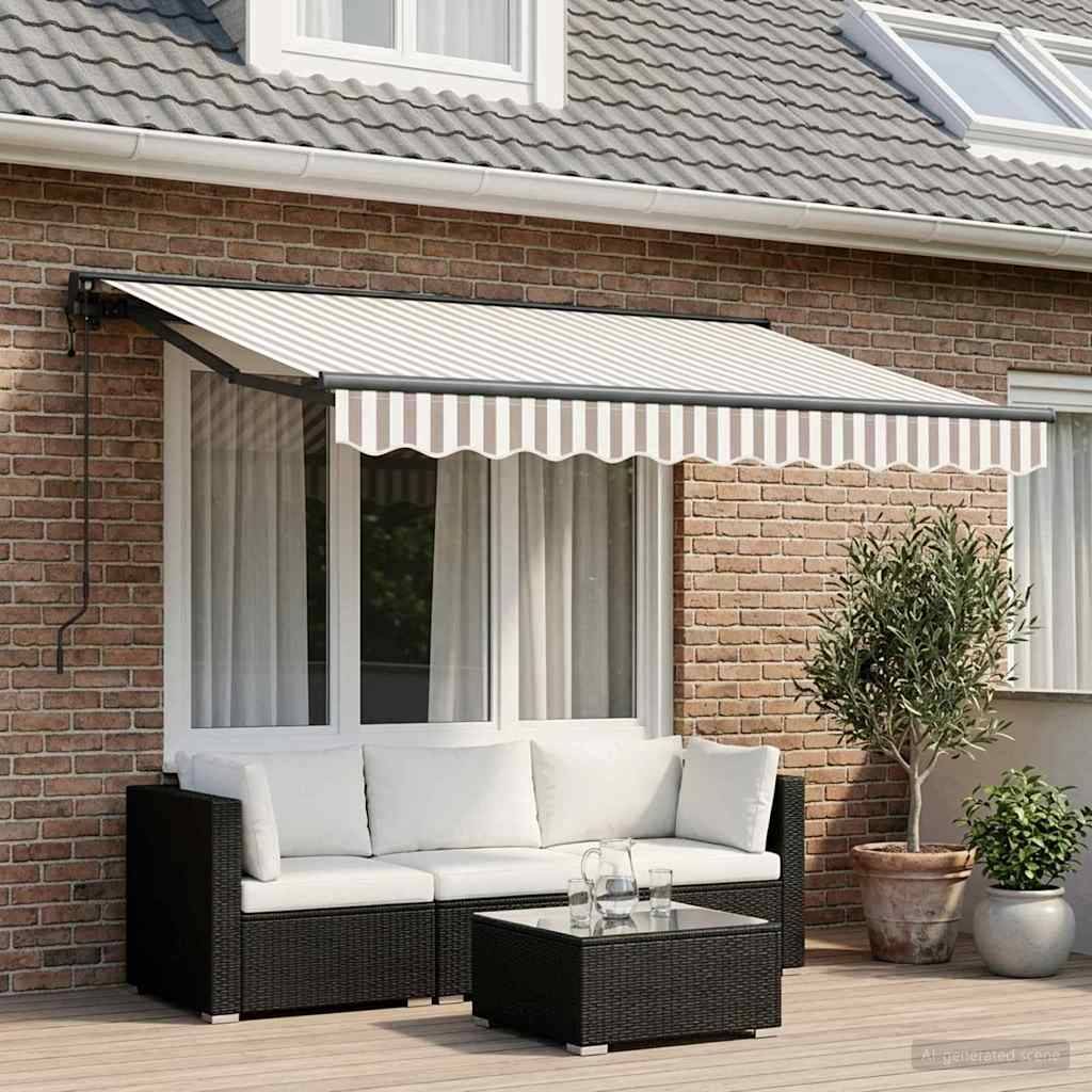 ComfortXL - Store banne électrique polyester aluminium patio ombrage 3x2.5m Gris clair - ComfortXL Outdoor Living - Image 1