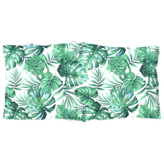 Lot de 4 coussins de chaise à dossier bas tissu Oxford motif feuilles 100 x 50 x 7 cm - PANGIVO - Image 7
