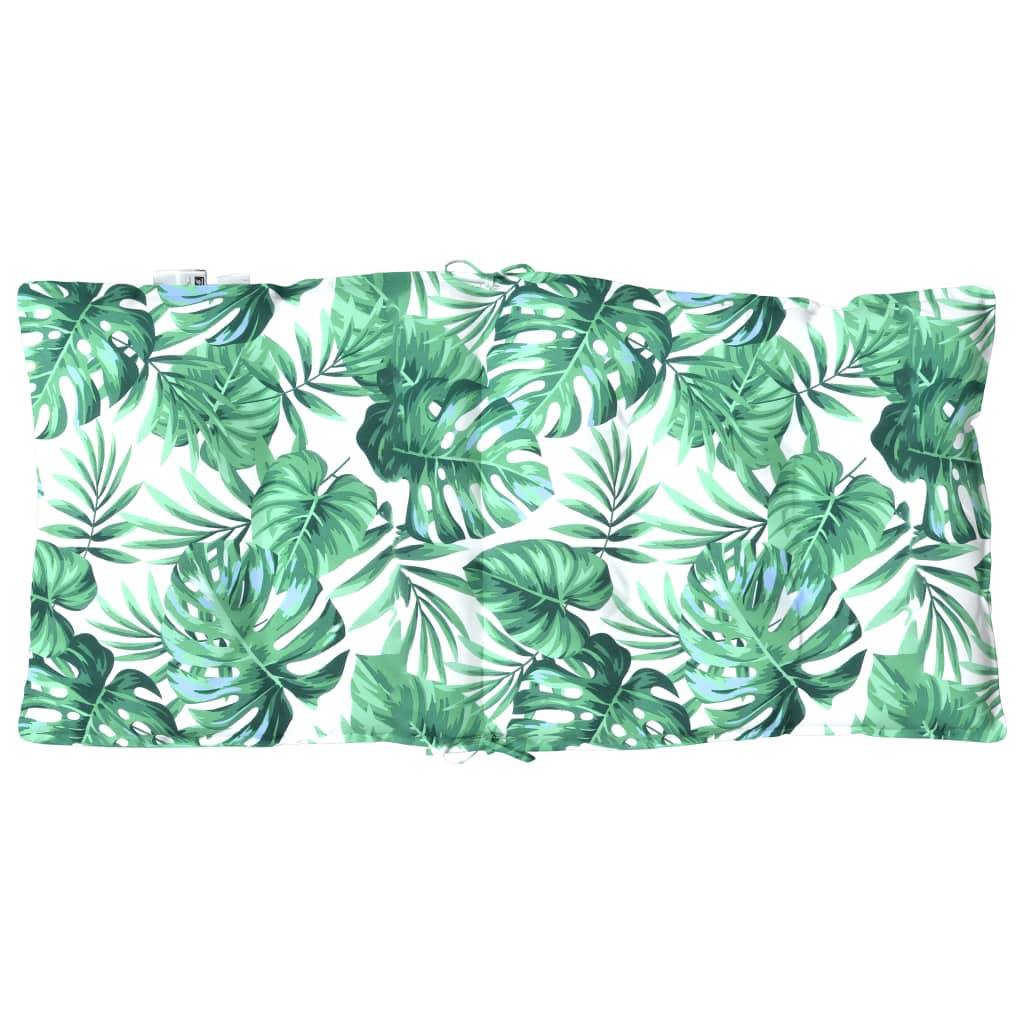 Lot de 4 coussins de chaise à dossier bas tissu Oxford motif feuilles 100 x 50 x 7 cm - PANGIVO - Image 7