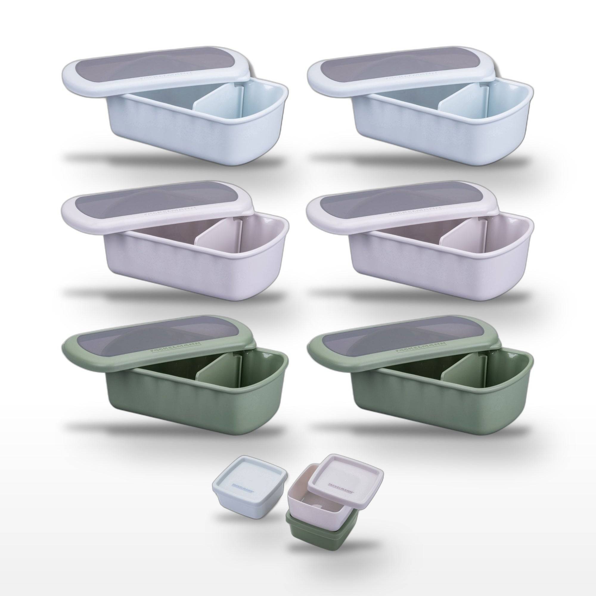Lot de 6 lunch box 1L avec 3 boites à sauce Fackelmann Storage - Image 1