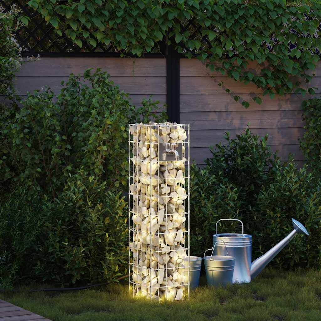 PANGIVO - Robinet gabion acier inoxydable argenté 25 x 25 x 100 cm - PANGIVO - Image 4