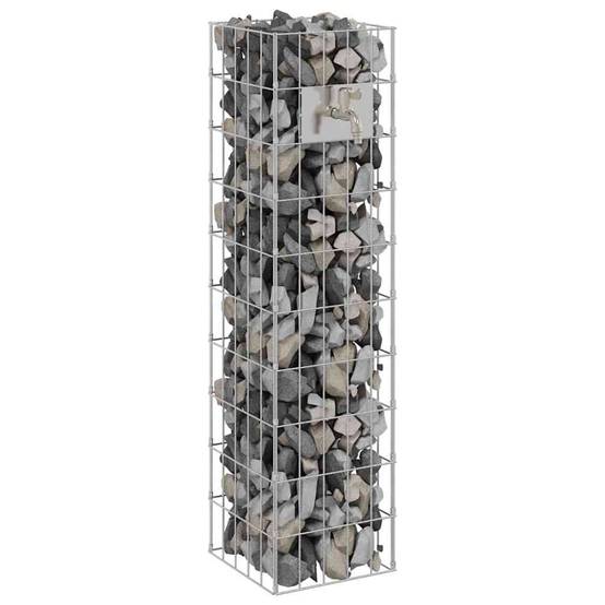 PANGIVO - Robinet gabion acier inoxydable argenté 25 x 25 x 100 cm - PANGIVO - Image 3