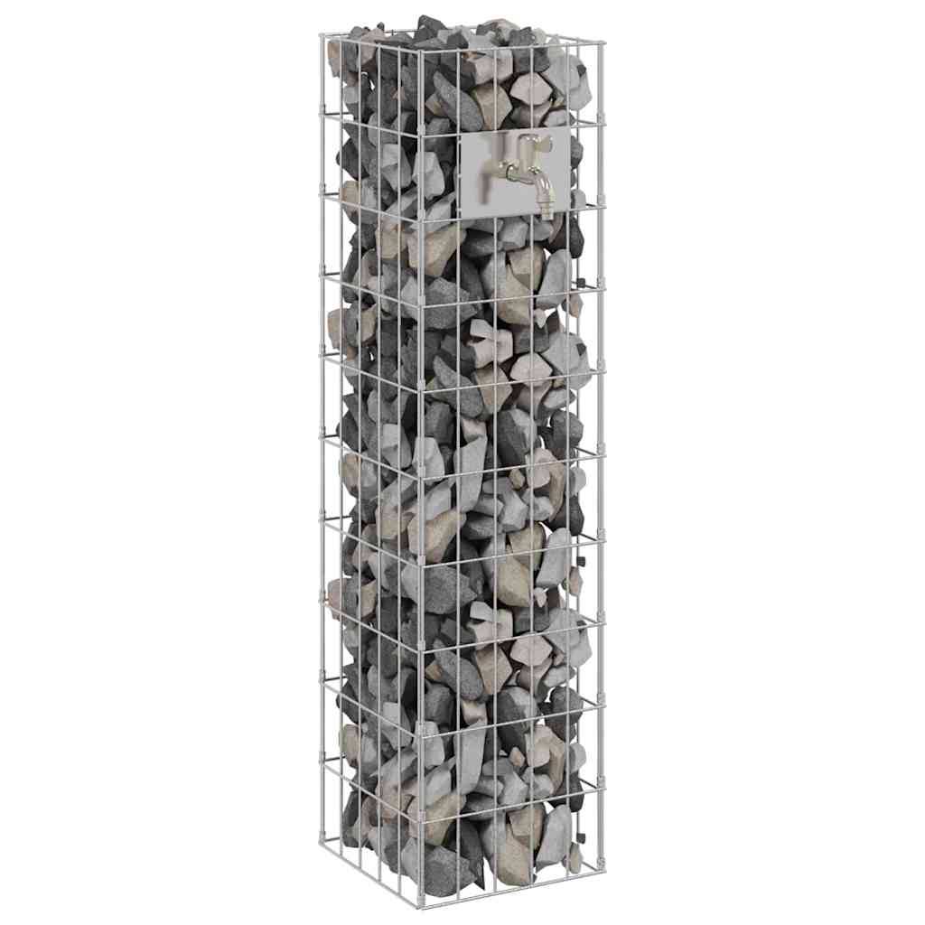 PANGIVO - Robinet gabion acier inoxydable argenté 25 x 25 x 100 cm - PANGIVO - Image 3