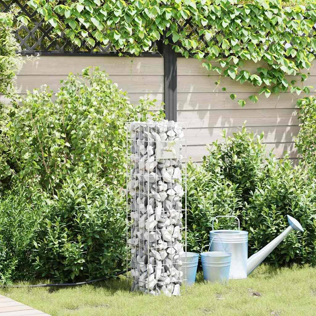 PANGIVO - Robinet gabion acier inoxydable argenté 25 x 25 x 100 cm - PANGIVO - Image 1