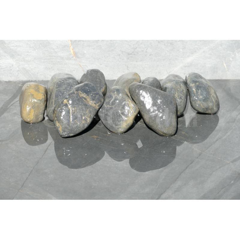 Gros Galet NOIR Mat 100-200 - pack 10 Galet - Image 1