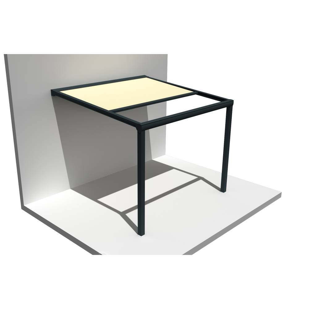 Pergola toile TILA 3,00x3,00m Motorisé à télécommande + manœuvre de secours (Ecru - Gris anthracite) - Alia Productions - Imagen 3
