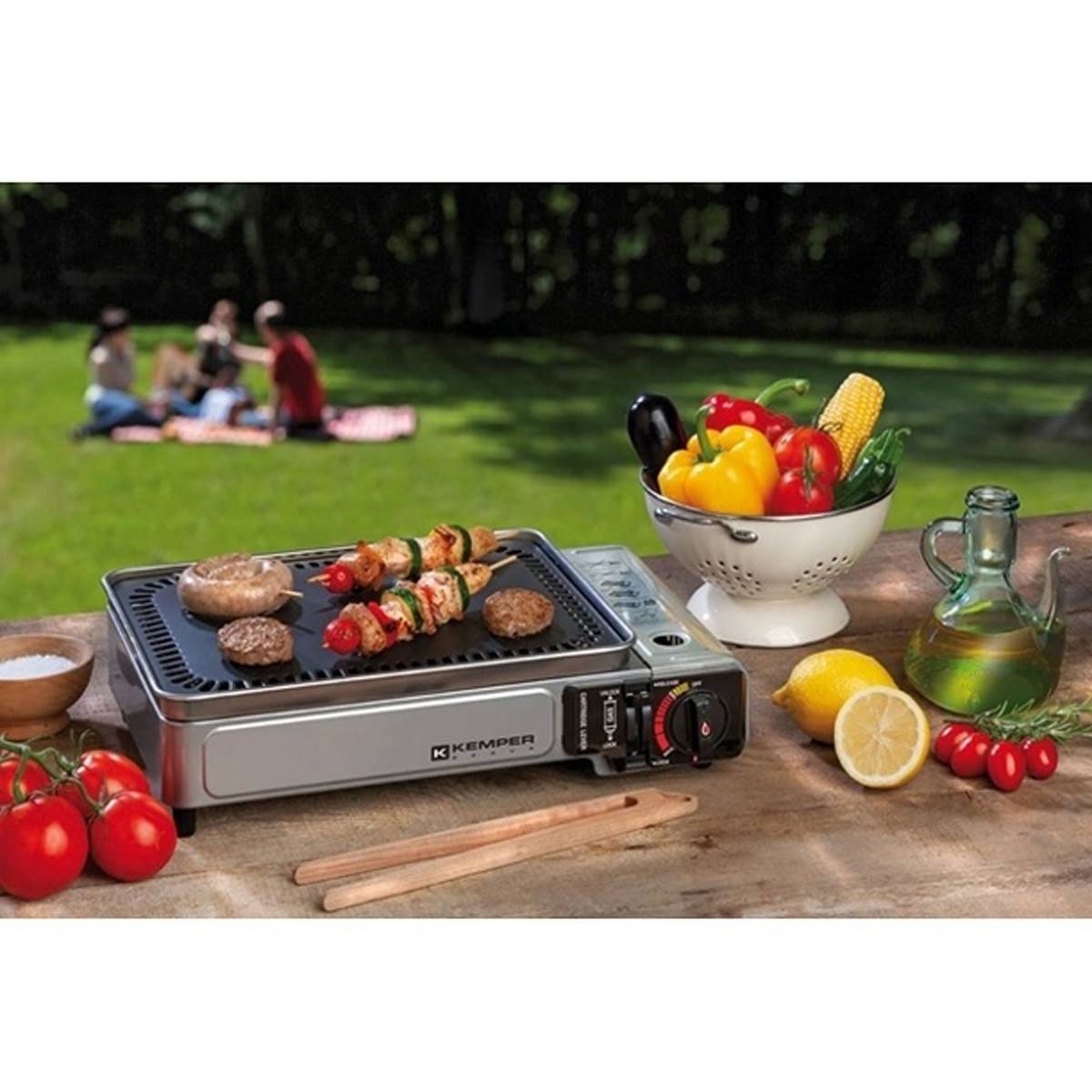 Plancha gaz portable 2300w plaque anti adhésive + valise de transport KEMPER - Image 5