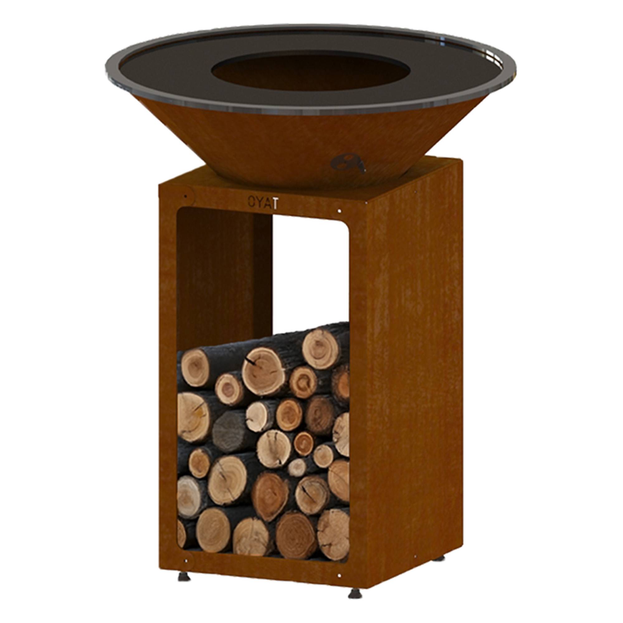 Brasero B.B.O 78 Cognac - Ø75 cm Acier corten - OYAT - Image 1