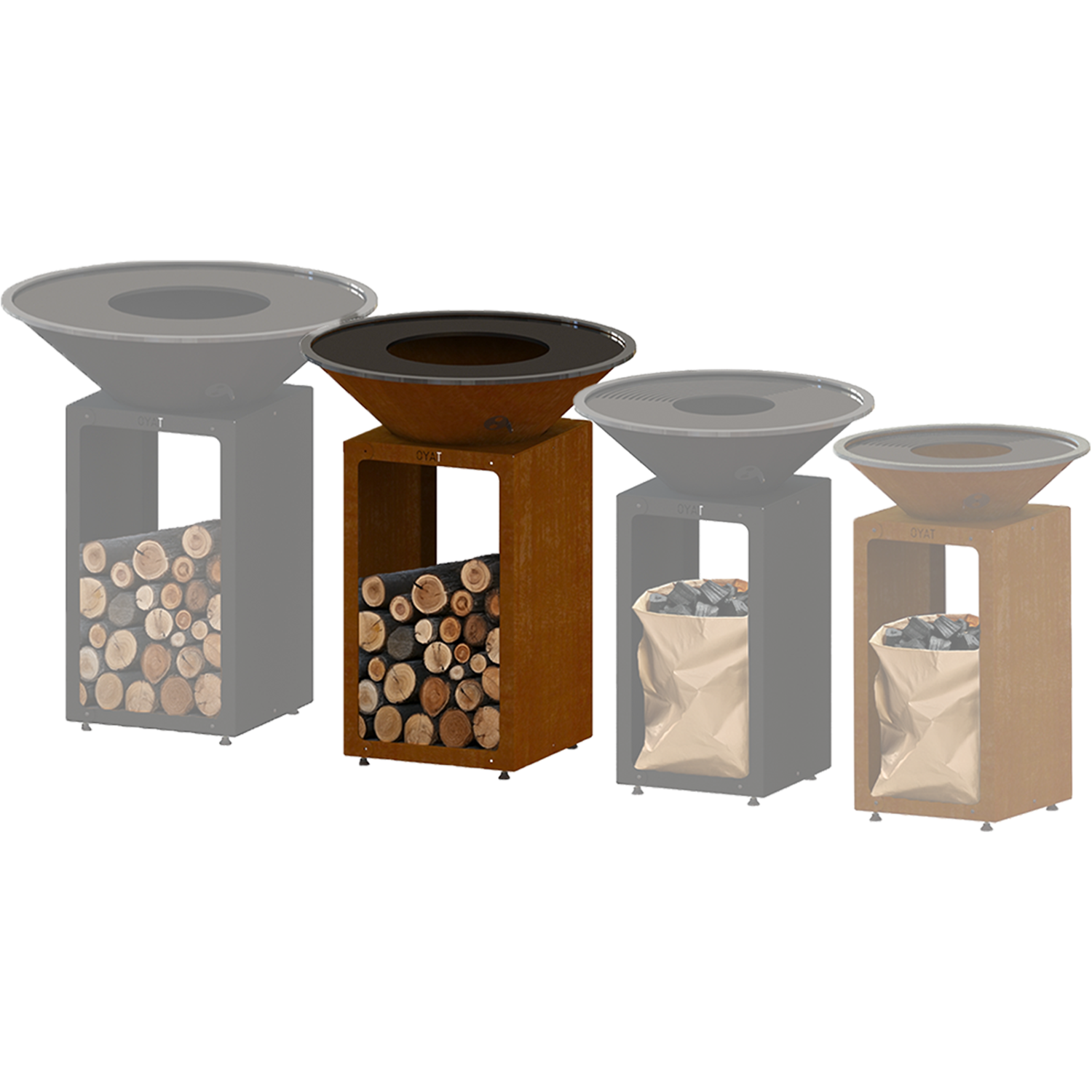 Brasero B.B.O 78 Cognac - Ø75 cm Acier corten - OYAT - Image 5