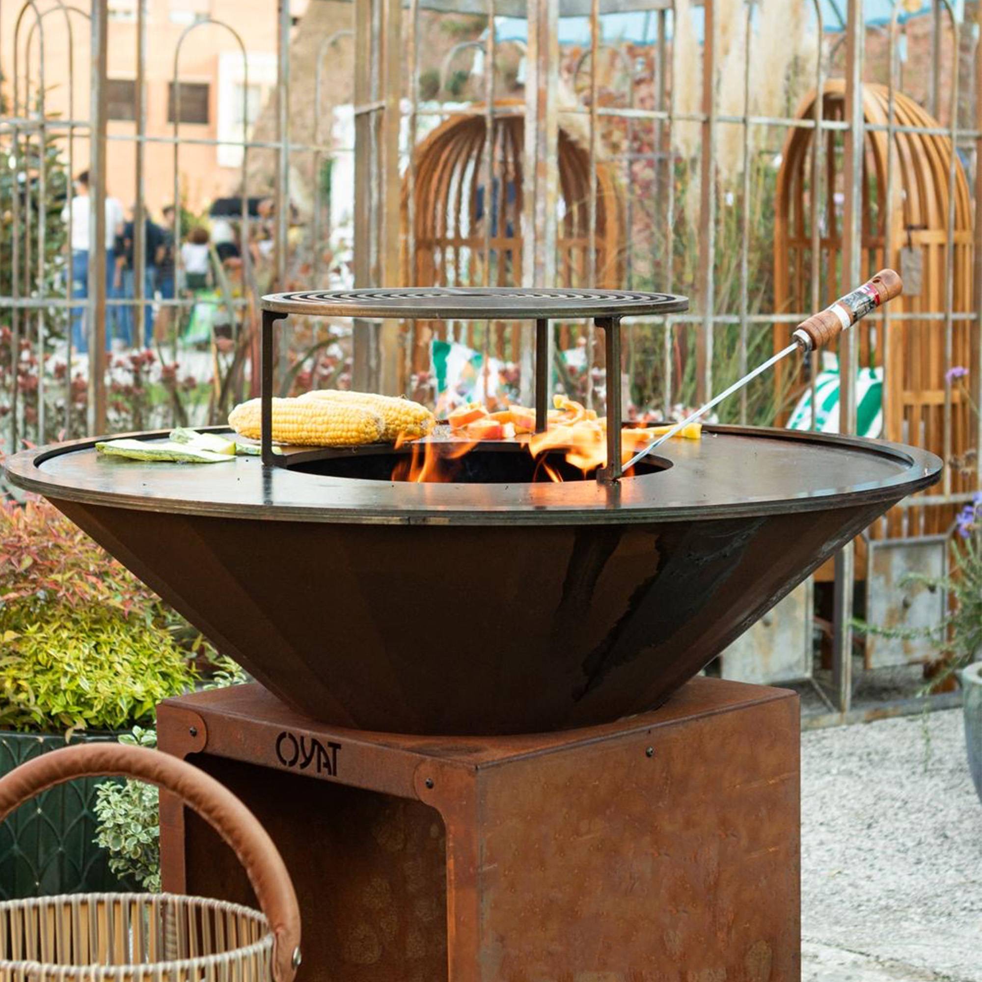 Brasero B.B.O 78 Cognac - Ø75 cm Acier corten - OYAT - Image 3