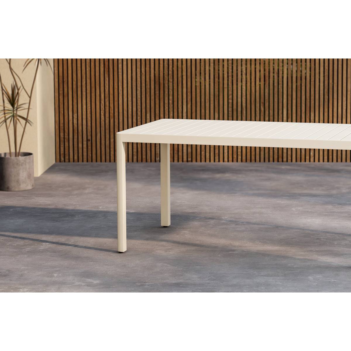 Paris Prix - Table de Jardin "Giardini" 150cm Beige - Image 6