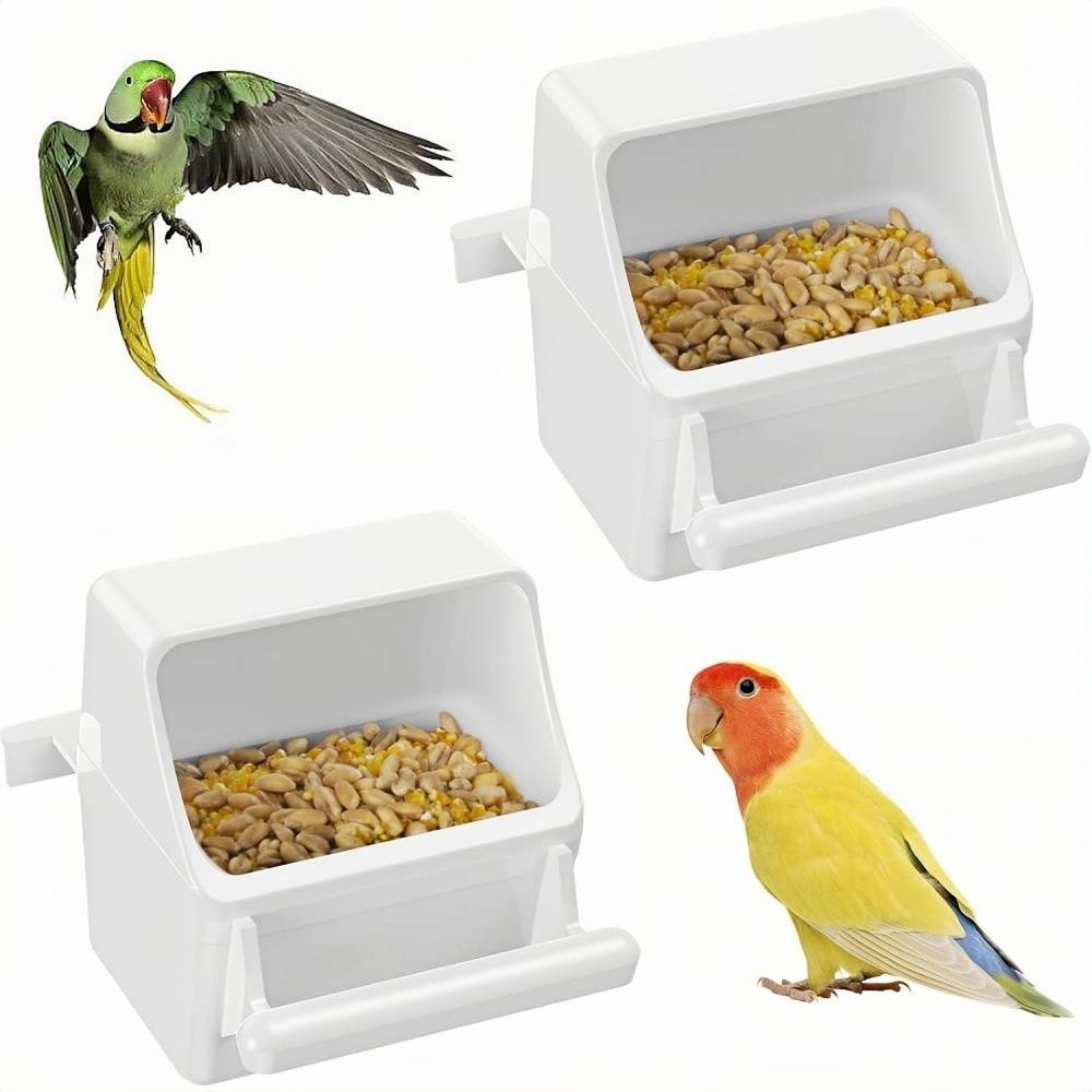 Bol d'alimentation pour perroquet - ZERONE - Double emplacement - Bois