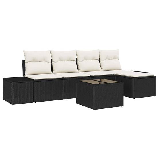 Vidaxl - Ensemble de canapé de jardin 5 pcs Marron et Crème polyrotin vidaXL 3355696 - Image 2