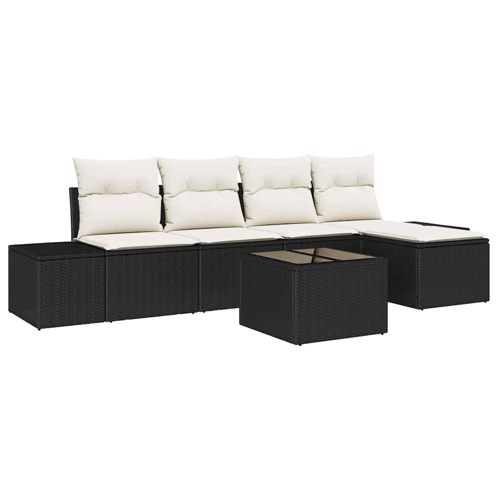 Vidaxl - Ensemble de canapé de jardin 5 pcs Marron et Crème polyrotin vidaXL 3355696 - Image 2
