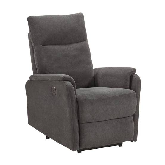 Fauteuil Relax Electrique Tissu Gris foncé - ALCANTAR - Image 1