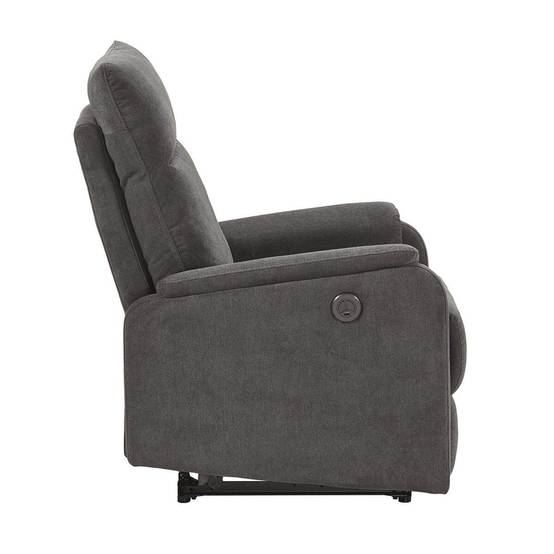 Fauteuil Relax Electrique Tissu Gris foncé - ALCANTAR - Image 6