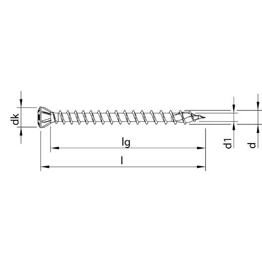 Vis HECO-Topix-Plus spécial plancher - Ø4,5x70mm - Tête Fraisée avec nervures de fraisage - Filetage Total - T20 - Boite de 500 - 60768 - Imagen 3