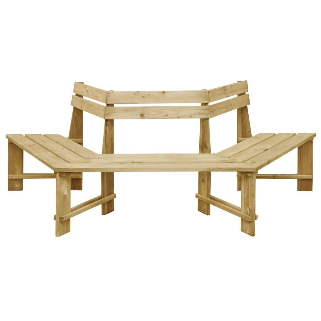 Helloshop26 - Banc de jardin meuble de patio d'extérieur terrasse 240 x 208 x 87 cm bois de pin imprégné - Imagen 2