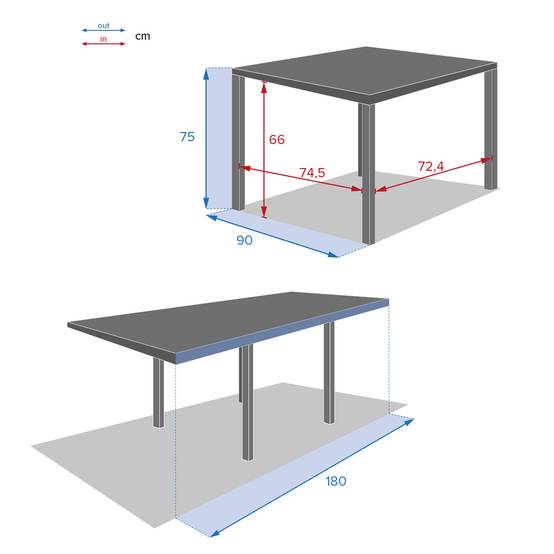 Hesperide - Table de jardin extensible "Piazza" argile 8 places en aluminium traité en epoxy Hespéride - Image 6
