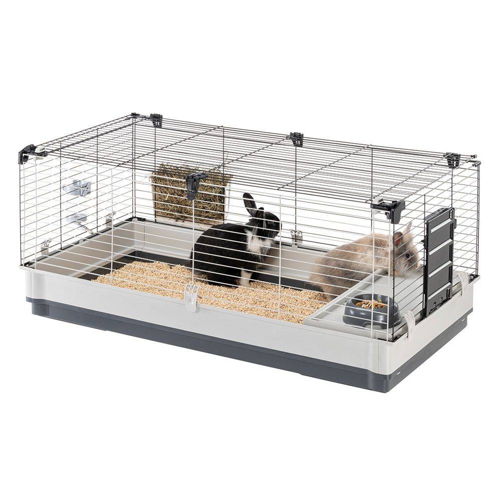 Ferplast - FERPLAST - Cage Cochon d'Inde - Cage Lapin - Maison Lapin - Clapier Lapin - accessoires inclus - Ouvrant et modulable 120 x 60 xh 50 CM - Krolik XL - Imagen 8