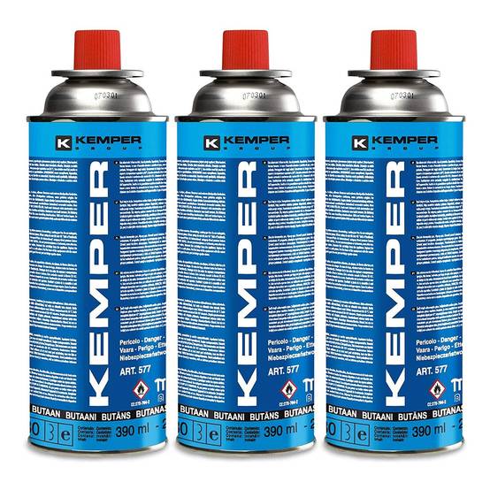 Pack de 3 Cartouches gaz 227g Bouteille gaz Butane Camping Réchaud BBQ Utilisation Facile KEMPER - Image 1