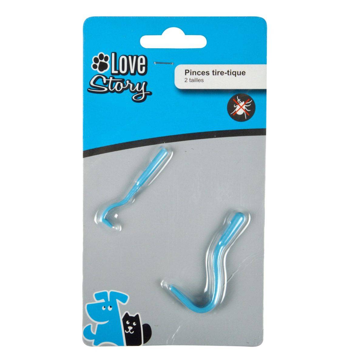 Lot de 2 Tire-Tiques "Chien & Chat" Bleu - Image 2