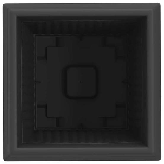 Lot de 6 Pots de Fleurs Carrés Plastique pour Jardin Terrasse avec Drainage 33x33x26 cm Noir - ComfortXL Outdoor Living - Image 7