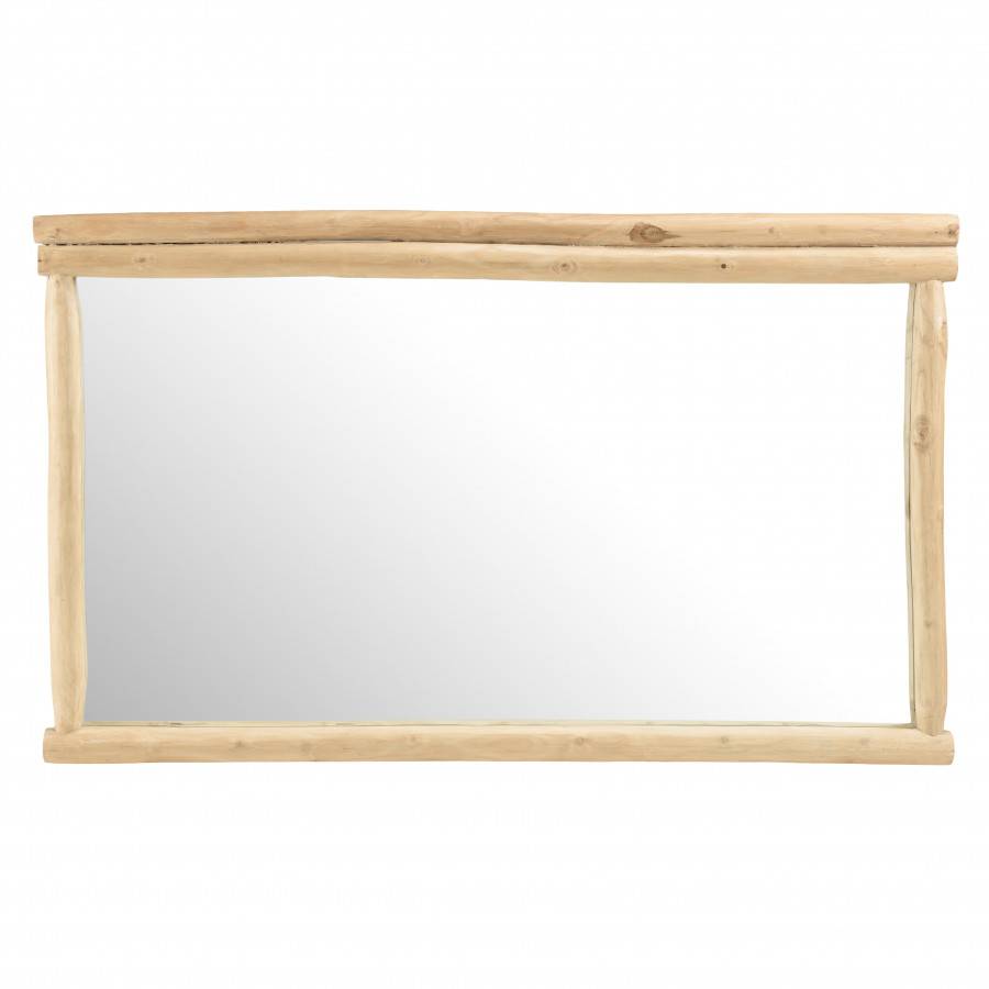 Macabane - WILL - Miroir rectangulaire en branches de teck naturel - Imagen 4