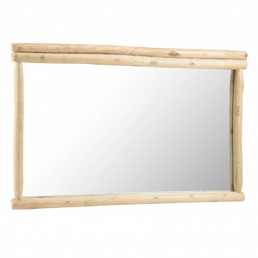 Macabane - WILL - Miroir rectangulaire en branches de teck naturel - Imagen 1