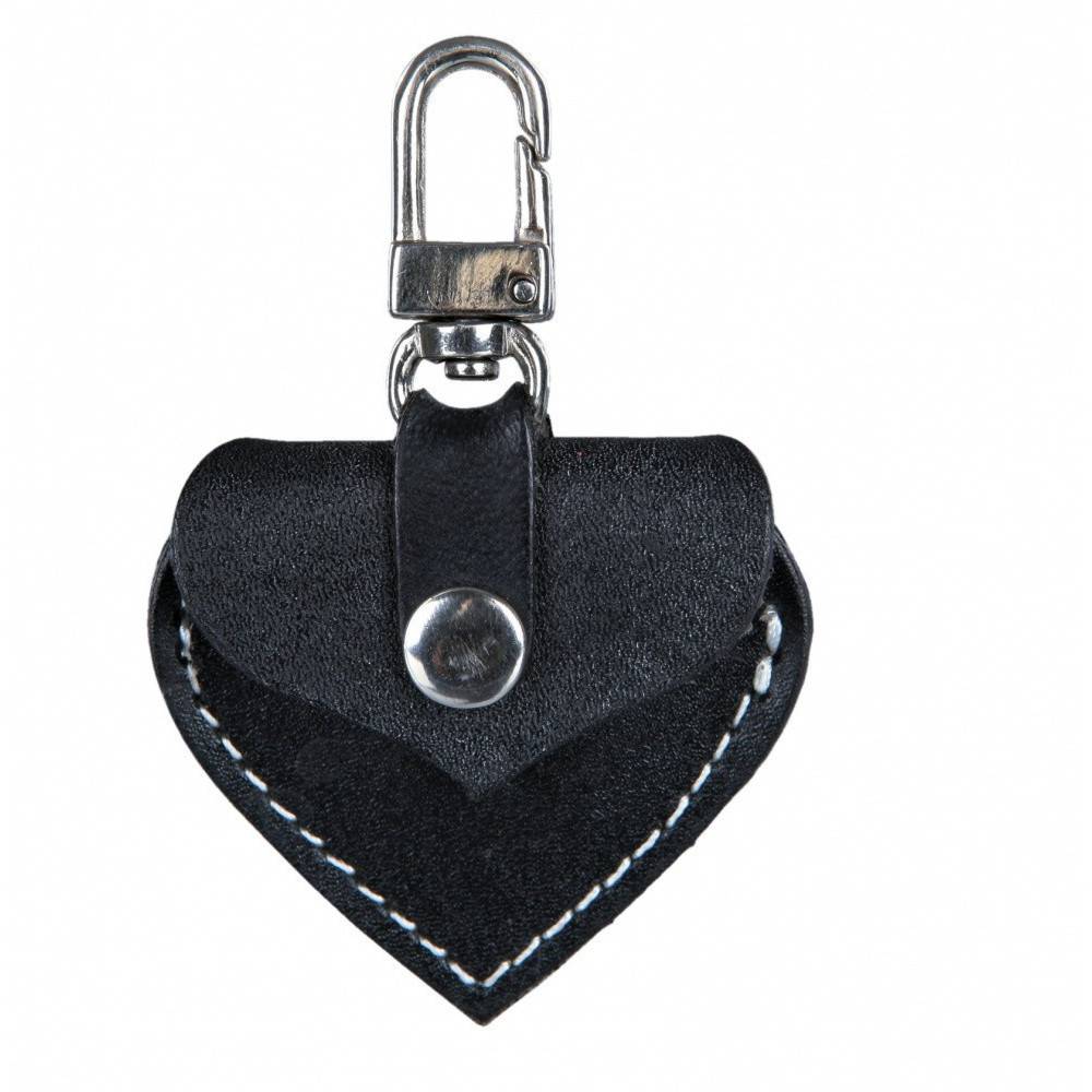 Animallparadise - Porte adresse forme cœur noir pour  chien ou chat. 5.5 x 5 cm