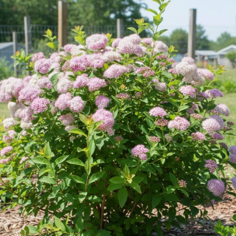 Spirée à feuilles de bouleau Pink Sparkler® 'COURISPI01', Spiraea à fleurs Rose - feuillage Caduc - Godet - 5/20 cm-  hauteur à maturité De 0,50 m à 1 - Imagen 7