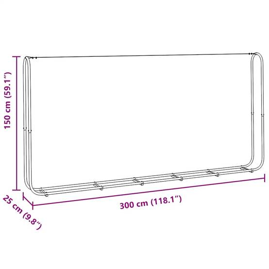 Grand abri-bûches extérieur acier galvanisé stockage bois jardin 300x25x150 cm Argenté - ComfortXL Outdoor Living - Image 8