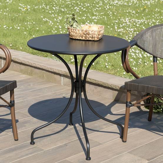 VIANNEY - Table de jardin ronde 2 personnes 70x70cm - Image 2