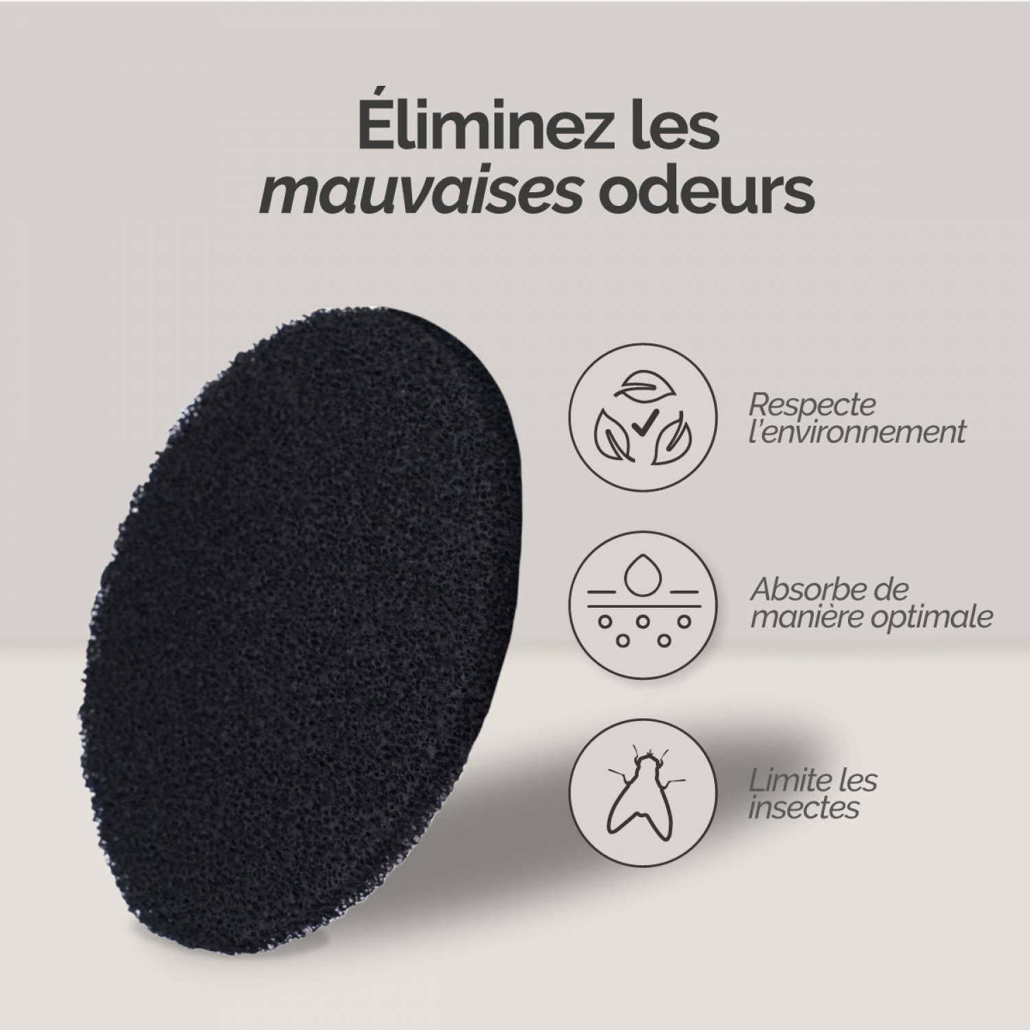 Linxor - Lot de 5 filtres à charbon actif pour composteur, poubelle à compost - Rond - Linxor - Imagen 3