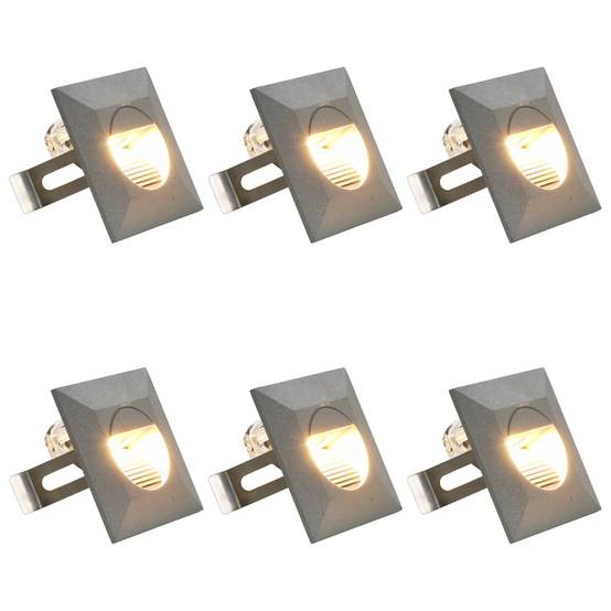 6pcs Appliques murales LED extérieures - Lampes murales extérieures 5 W Argenté Carré g196 - Image 2