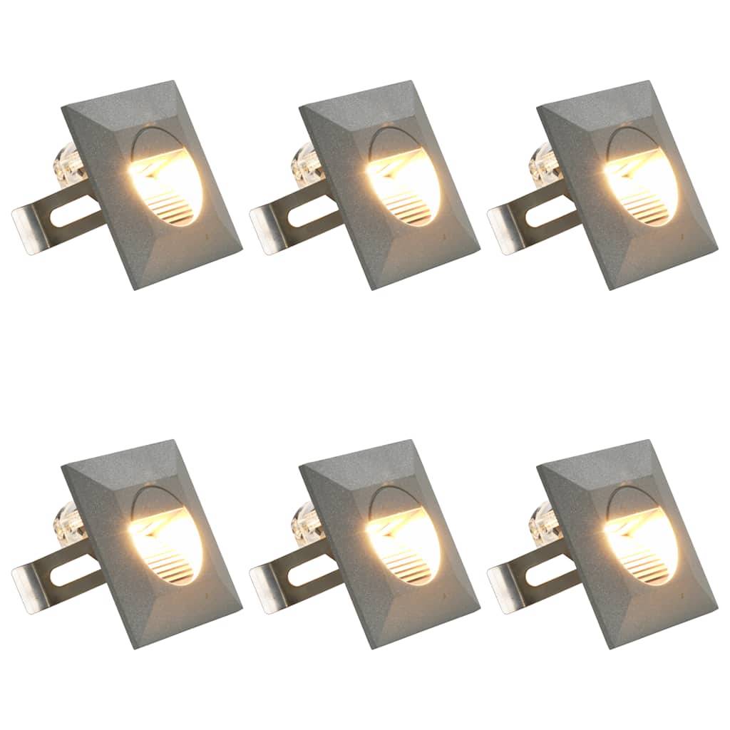 6pcs Appliques murales LED extérieures - Lampes murales extérieures 5 W Argenté Carré g196 - Image 2