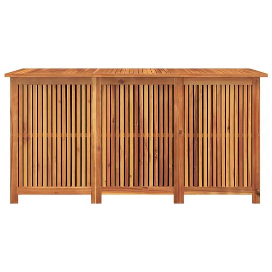 Coffre de jardin bois d'acacia naturel 150 x 80 x 75 cm - PANGIVO - Image 7