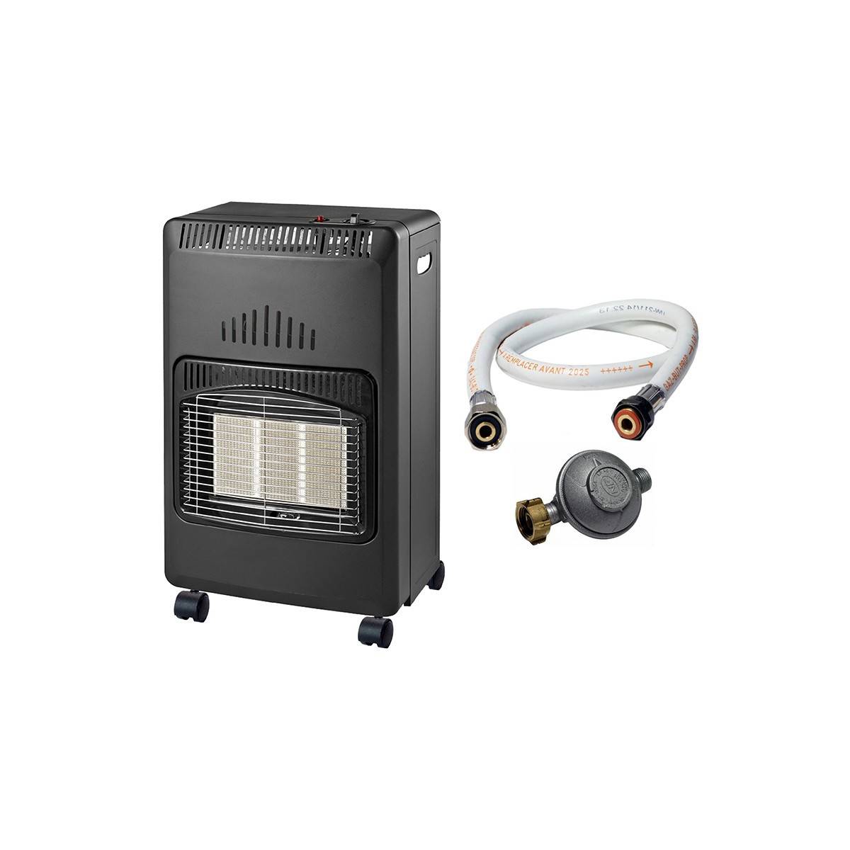Chauffage à gaz 4200W prêt à l'emploi Livré avec tuyau et détendeur - pliable - Brûleur céramique Infrarouge - Imagen 1