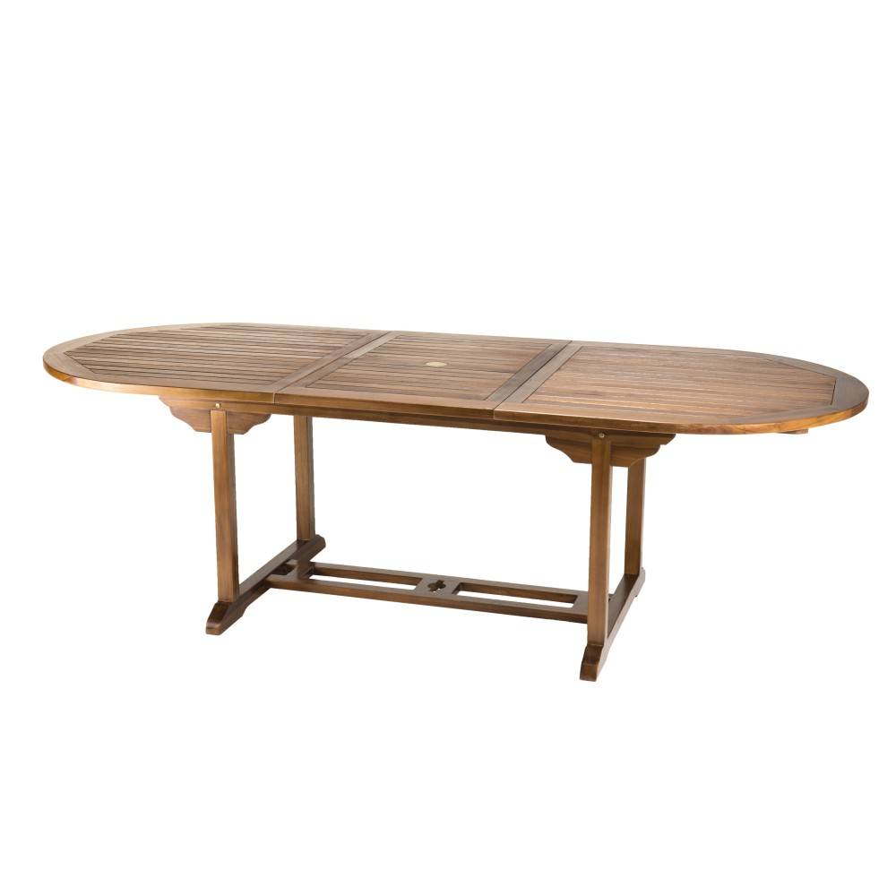 Macabane - MAEVA - Table de jardin 8/10 pers. Table ext. 180/240cm bois teck huilé - Imagen 4