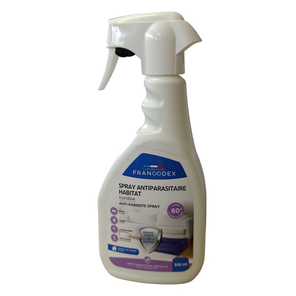 Francodex - Spray Antiparasitaire Habitat Icaridine 500 ml ENVIRONNEMENT - Image 2