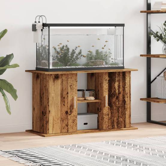 Meuble Support Aquarium en Bois avec 3 Niveaux 101x41x58 cm Vieux Bois - ComfortXL Outdoor Living - Image 1