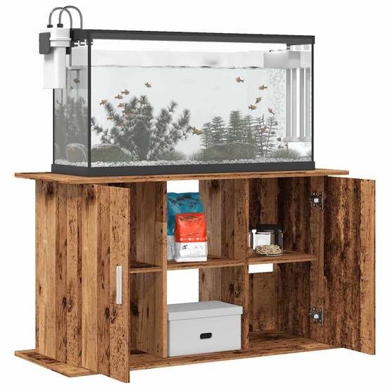 Meuble Support Aquarium en Bois avec 3 Niveaux 101x41x58 cm Vieux Bois - ComfortXL Outdoor Living - Image 3