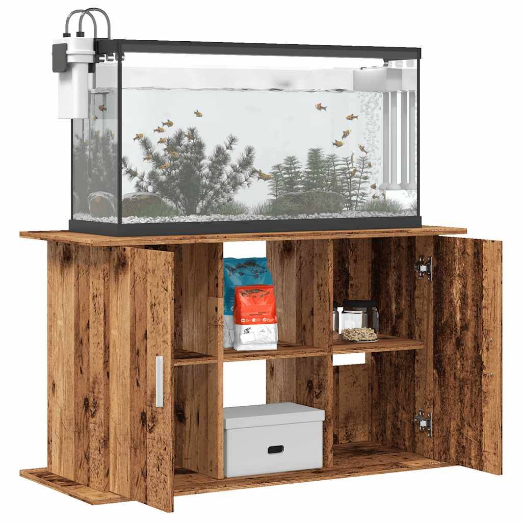 Meuble Support Aquarium en Bois avec 3 Niveaux 101x41x58 cm Vieux Bois - ComfortXL Outdoor Living - Image 3