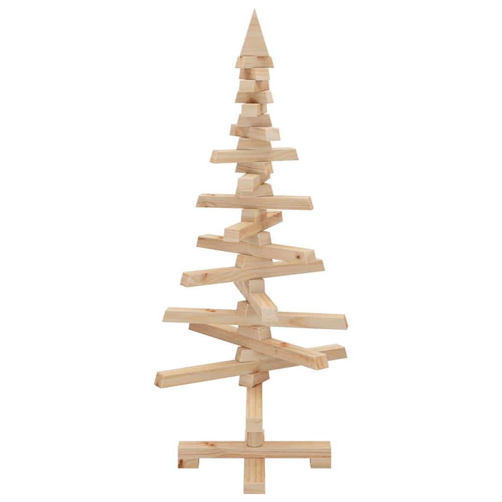Vidaxl - | Arbre de Noël en bois | naturel 90 cm Bois massif en pin vidaXL 357994 - Image 6
