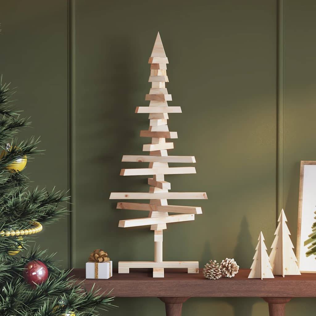 Vidaxl - | Arbre de Noël en bois | naturel 90 cm Bois massif en pin vidaXL 357994 - Image 1