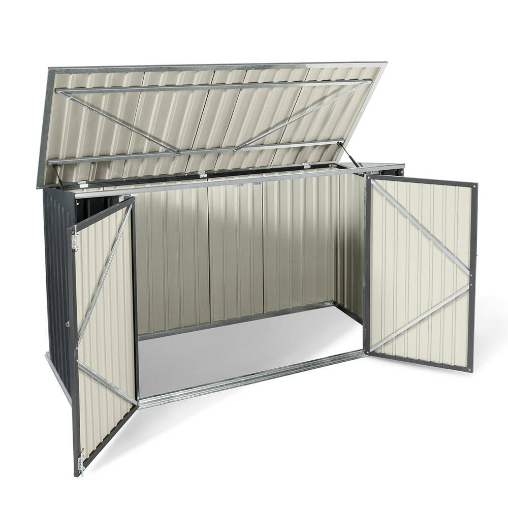 Terre Jardin - Abri de jardin coffre métallique 210 x 130 x 105 cm - TERRE JARDIN - Imagen 3