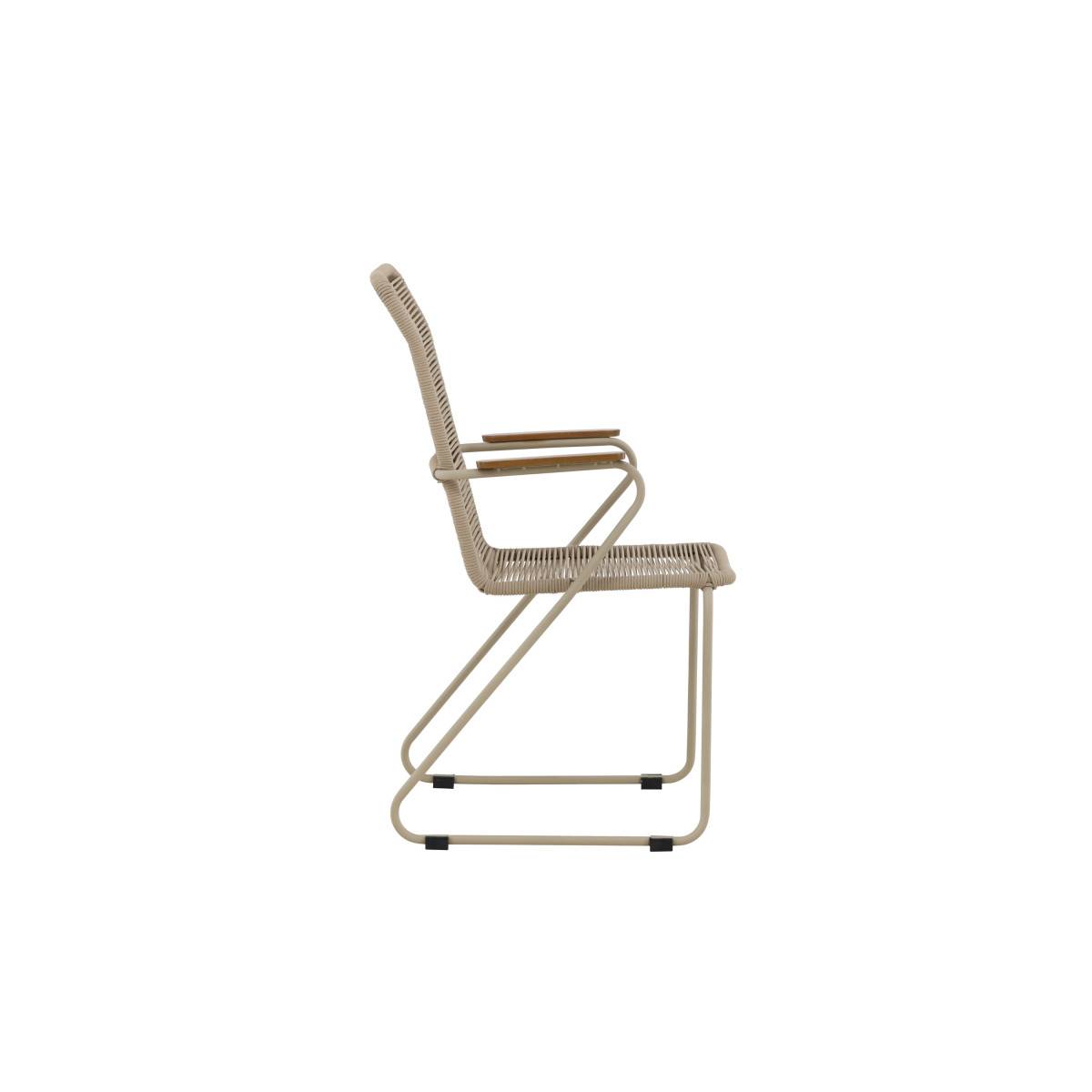 Chaise de Jardin Empilable "Corde" 93cm Beige - Image 2